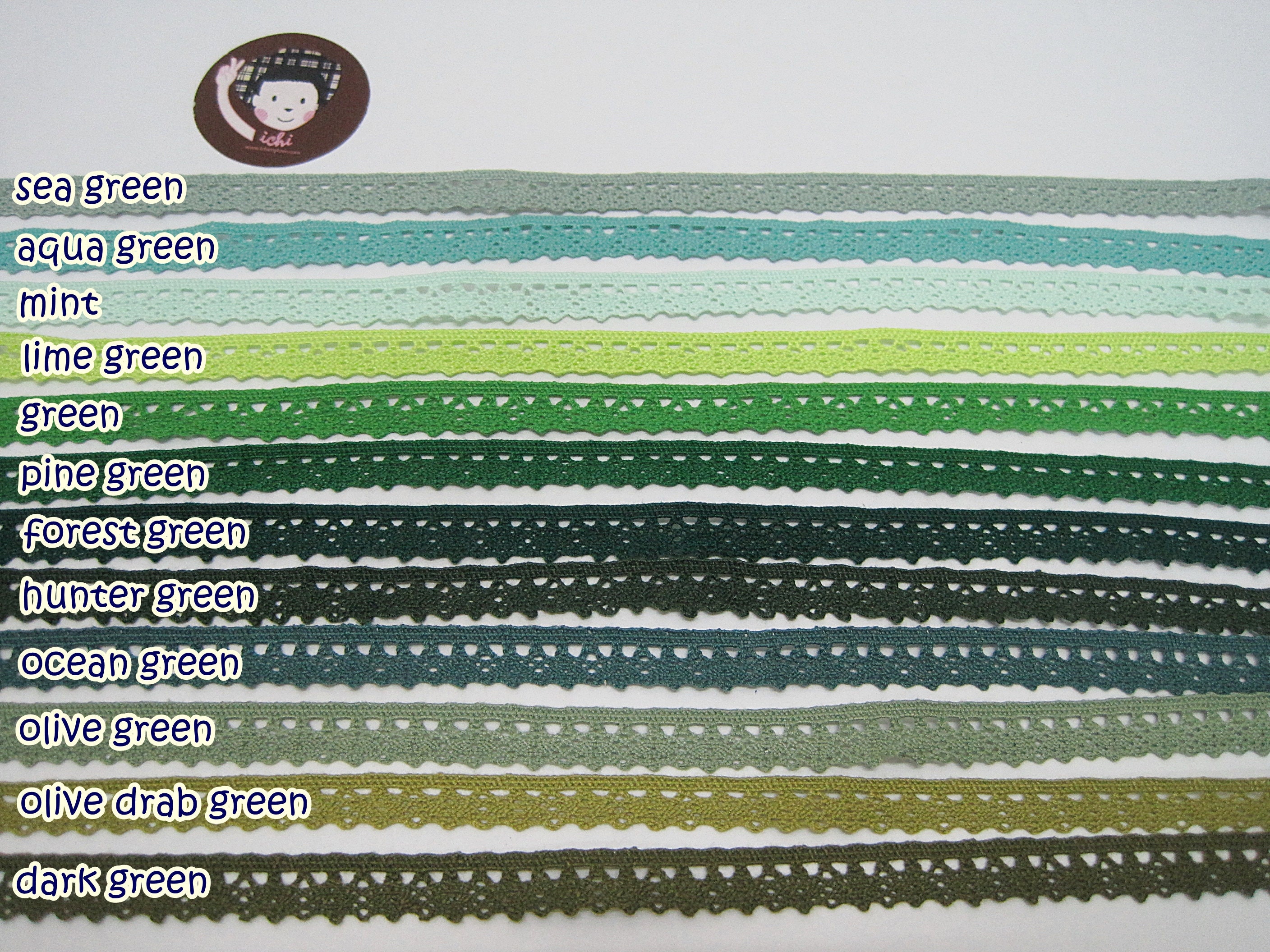 5 yards 3/8" Green tone Crochet Lace Trim, Teal Lace Trim, Crochet Lace Trim, Cotton Lace Trim, Teal, Lace Trim Ribbon, Teal trim, Teal Lace