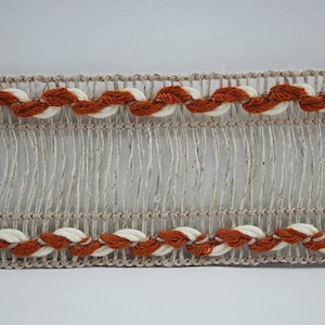 5 yards Mahogany Linen braid, linen lace, linen trim, natural trim, natural ribbon, unbleached linen, natural lace trim, linen ribbon, brown