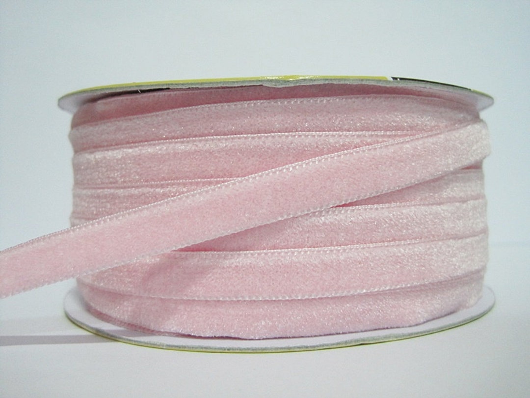 Light Pink Velvet String Ribbon 1/8 Inch 1 Yard 