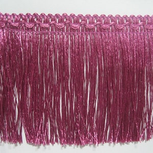 1 Yard 3&quot; Purple Chainette Fringe, Purple Trim, Fringe tassel trim, Chainette trim, Violet tassel, trim, Purple tassel trim, Wholesale