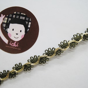 5 yards Dark Green Picot Rick Rack with Gold braided, Green Trim, green rick rack, gold metallic rick rack, gold rick rack, green picot,lace