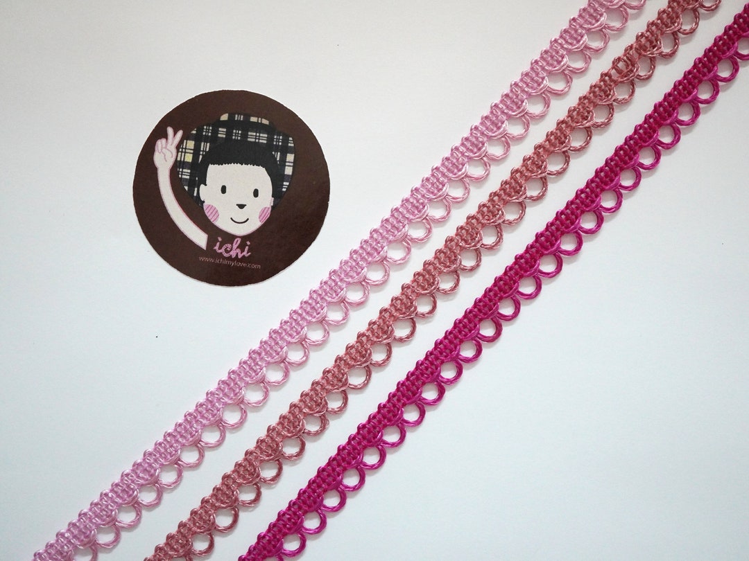 5 Yards Pink Loop Trim, Pink Loop Lace Trim, Wholesale Trim, Looped ...