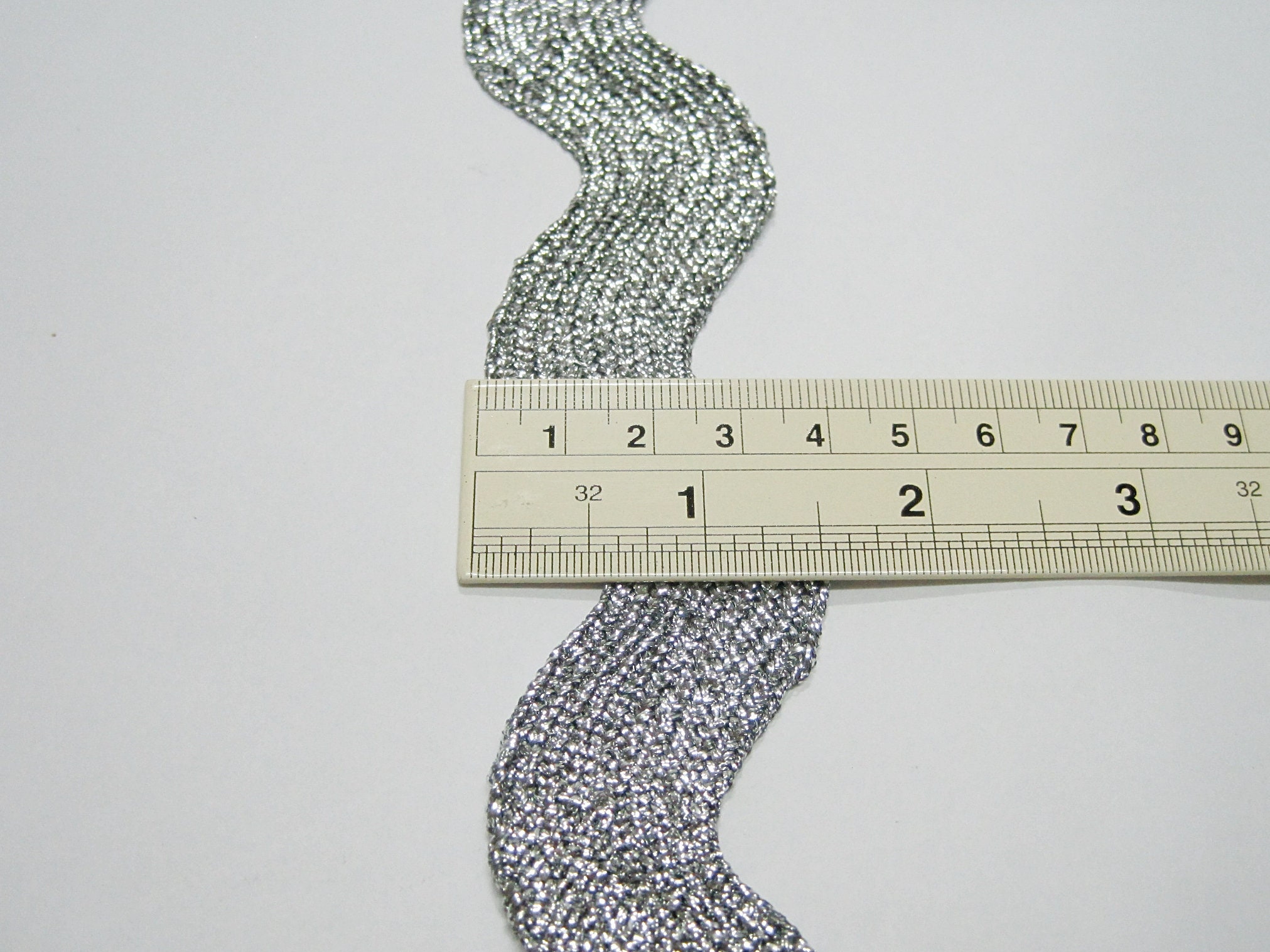 5 Yards Silver Jumbo Metallic Rick Rack Trim Metallic rick Etsy