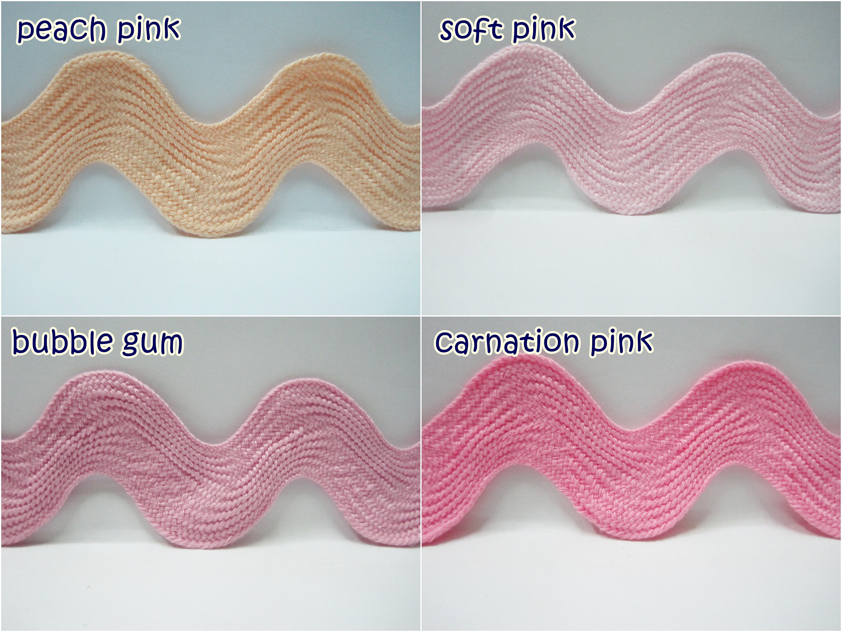 5 Yards Pink Jumbo Rick Rack Trim Pink Rick Rack Jumbo Ric Etsy