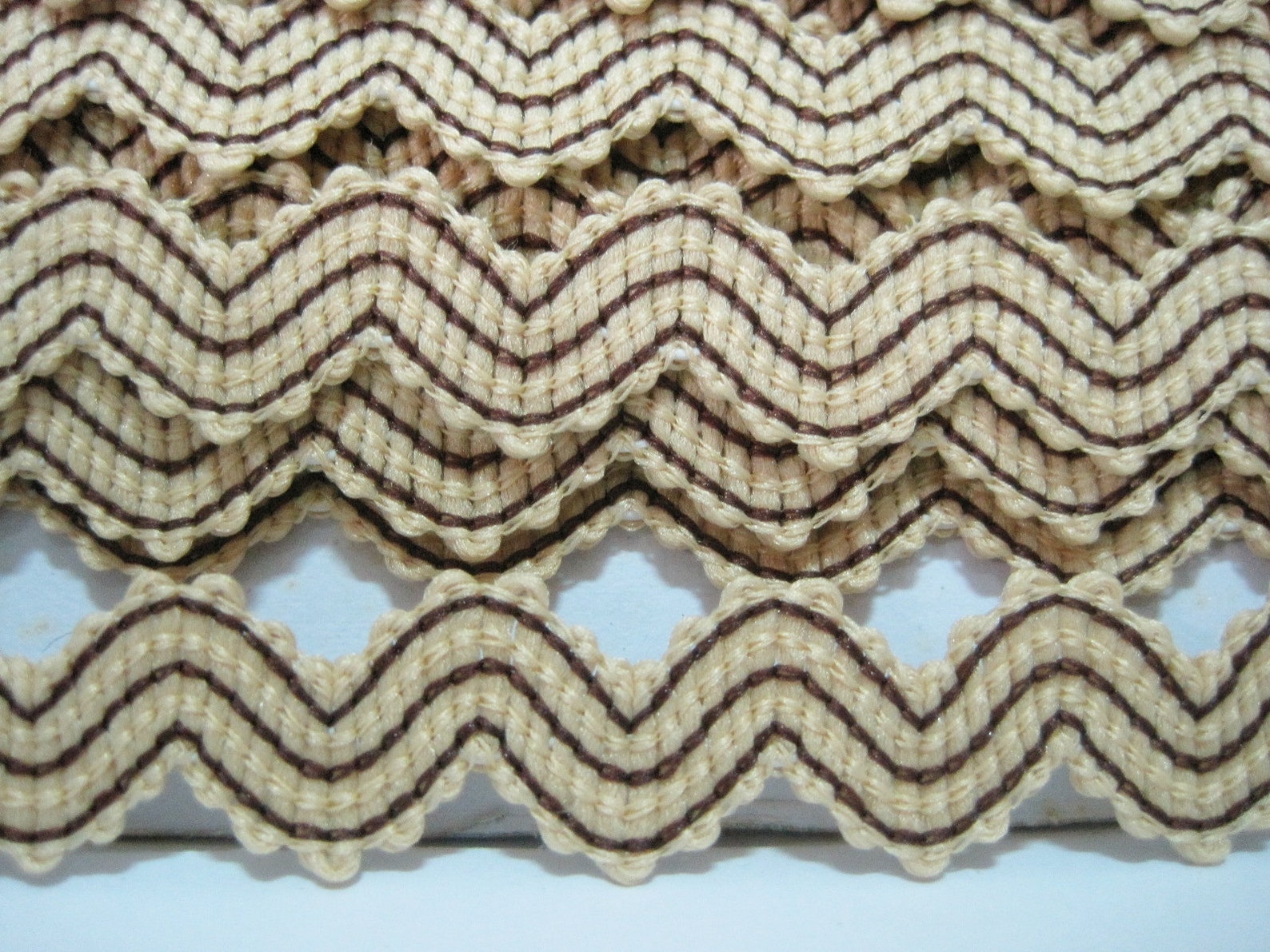 5 Yards Brown Elastic Rick Rack Trim Elastic Trim Ric Rac Etsy