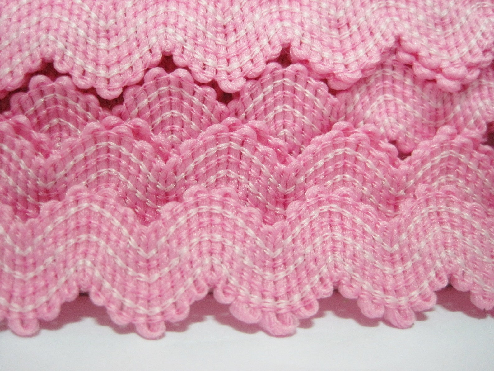 5 Yards Pink Elastic Rick Rack Trim Elastic Trim Ric Rac Etsy