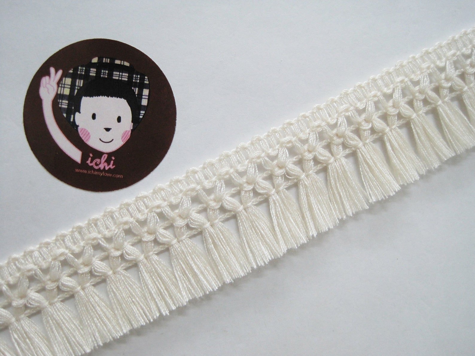 5 Yd 11/4 Ivory Cotton Tassel Trim White Trim Etsy