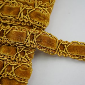 5 Yards 5/8" Classic Gold Braid Trim, Classic Gold Braid trim, Gimp Braid, Braided Gimp Trim, Scroll Braid Trim, Chinese Braided Trim, gold