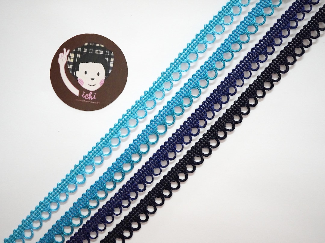 5 Yards Blue Loop Trim, Blue Loop Lace Trim, Wholesale Trim, Looped ...
