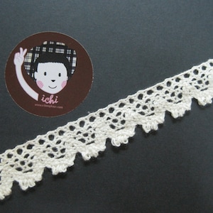5 Yards 3/4&quot; Cotton Lace trim, Natural trim, Ivory Trim, wholesale trim, Cotton Braid, unbleached cotton trim, delicate lace, cotton