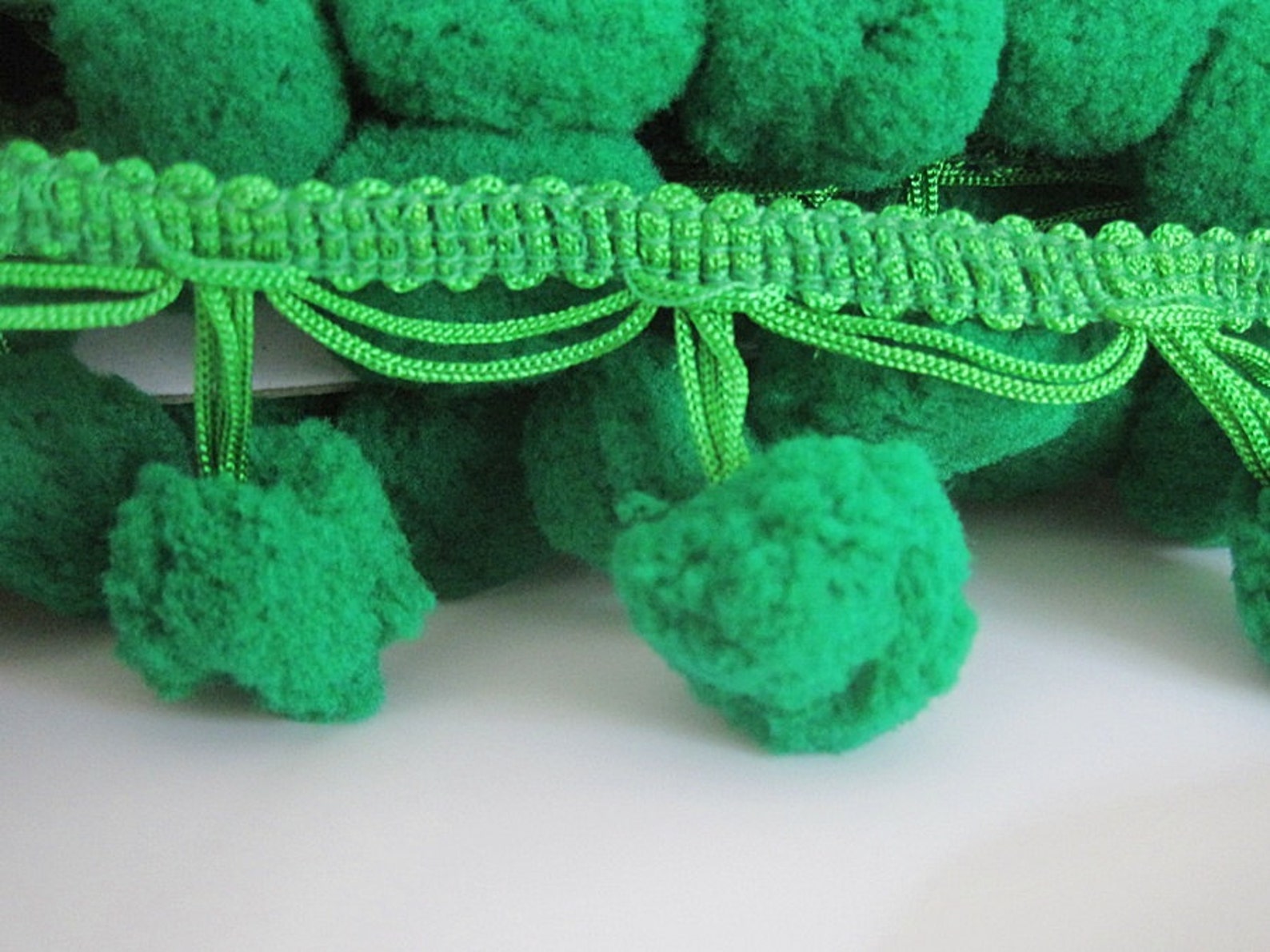5 Yards Extra Large Green Pom Pom Trim pom Size 2.5 Cm Etsy