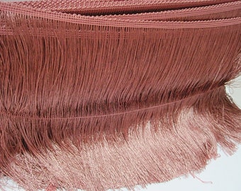 1 Yard 4" to 10" Rose Pink Chainette Fringe, Pink Trim, Fringe tassel trim, Chainette trim, pink tassel, pink tassel trim, pink chainette