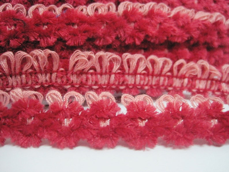 5 Yard of Ruby Chenille Braided Chenille Trim Velvet Trim Etsy