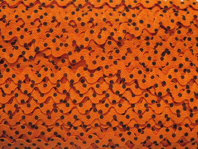 Orange Rick Rack 5 Yards Orange Polka Dot Mini Rick Rack Trim, Ric Rac, Rick Rack ...