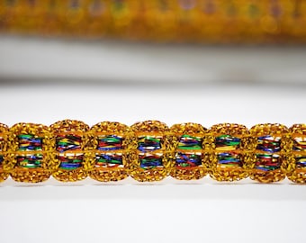 5 Yards 3/8" Dark Gold metallic braid