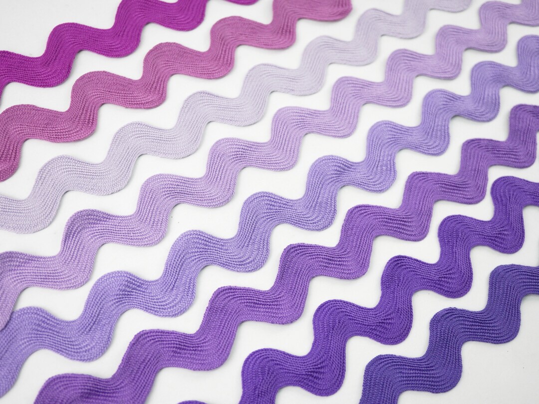 5 Yards Purple Jumbo Rick Rack Trim, Violet Rick Rack, Jumbo Ric Rac