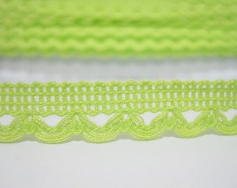 5 yards Lime Green Lace Trim, Crochet Lace Trim, Cotton Lace Trim, Green, Lace Trim, Wholesale trim, Green lace trim, green trim, Lime green