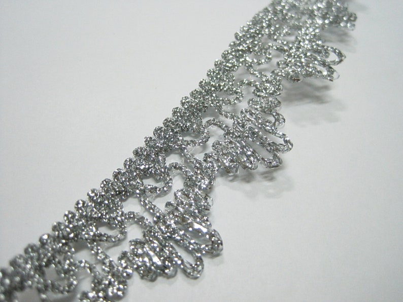 Silver Color Braided Lace - ( 5mtr )