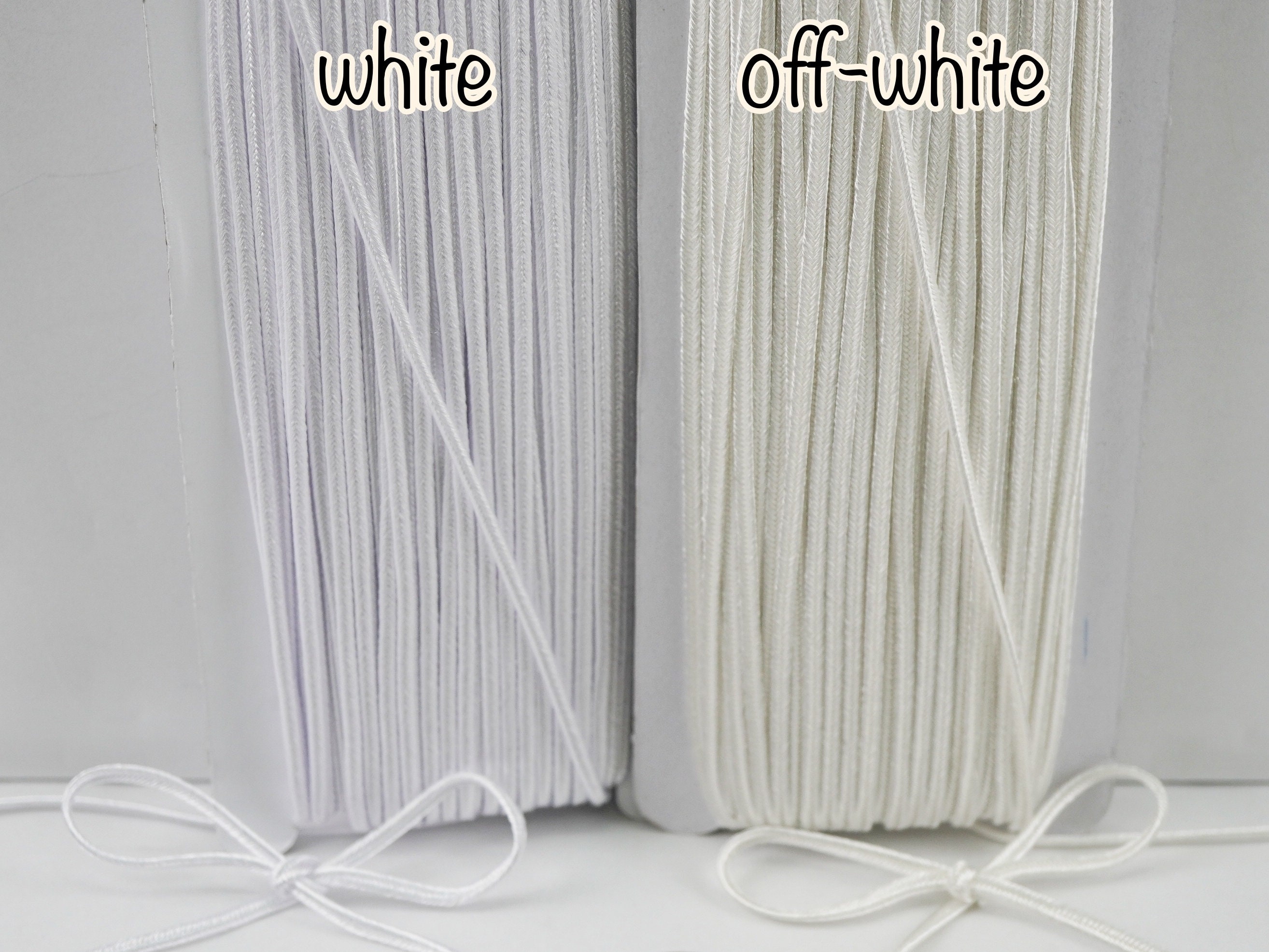 Off White Ribbon, Double Faced Satin Ribbon, Widths Available: 1 1/2, 1,  6/8, 5/8, 3/8, 1/4, 1/8