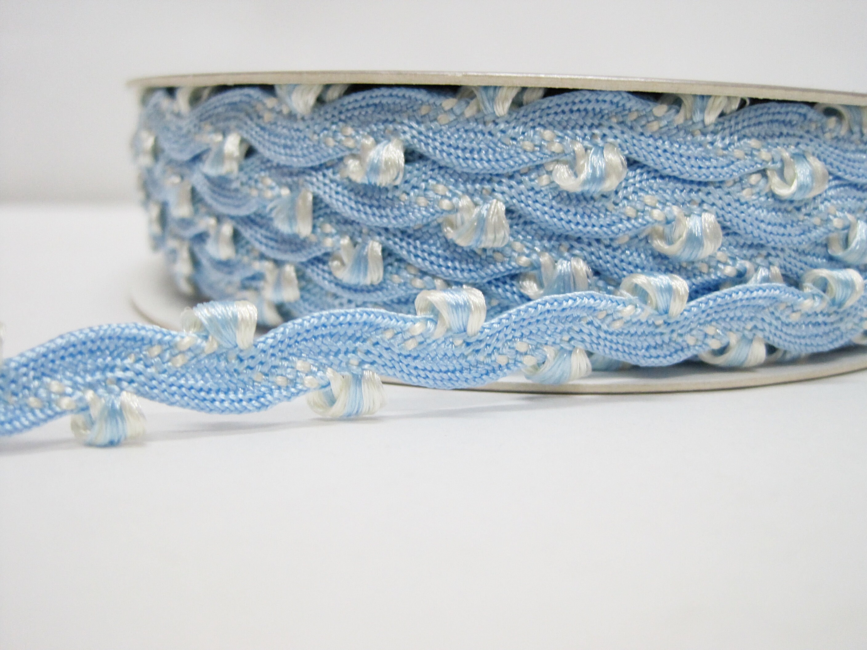 Blue Ric Rak Trim 5 Yd Light Blue Rick Rack Trim, Picot Rick Rack, Picot Trim, Pastel ...