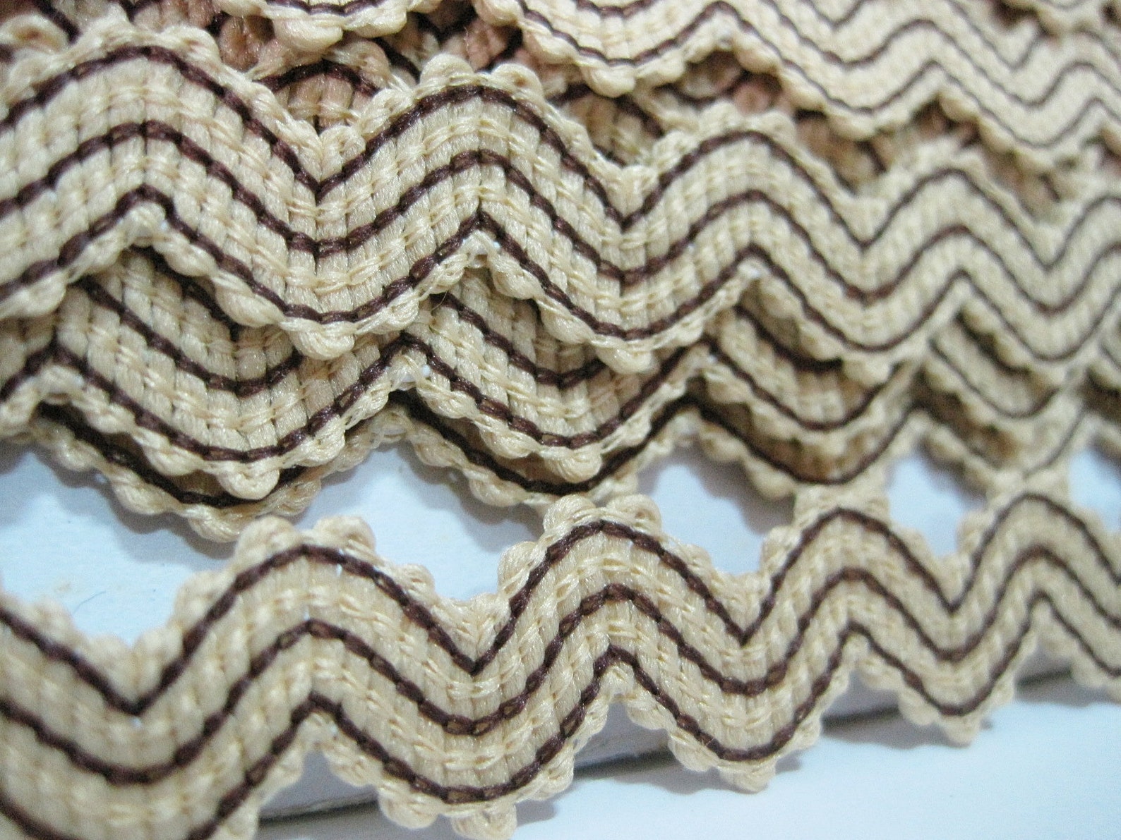 5 Yards Brown Elastic Rick Rack Trim Elastic Trim Ric Rac Etsy