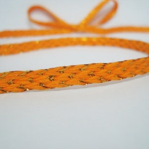 5 yards Orange Ribbon with Gold embroidered, orange ribbon, wholesale trim, gold ribbon, orange trim, white ribbon trim, orange braid,orange