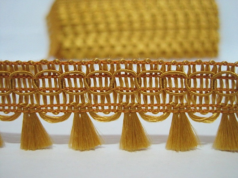 5 Yards Classic Gold Tassel Braided Trim Gold Trim Gold Etsy