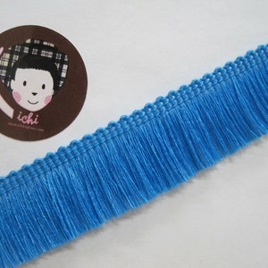 5 yards turquoise katoen kwast trim, blauwe trim, blauwe kwast franje, groothandel trim, trim veel, blauwe kwast trim, blauwe chainette franje, blauw