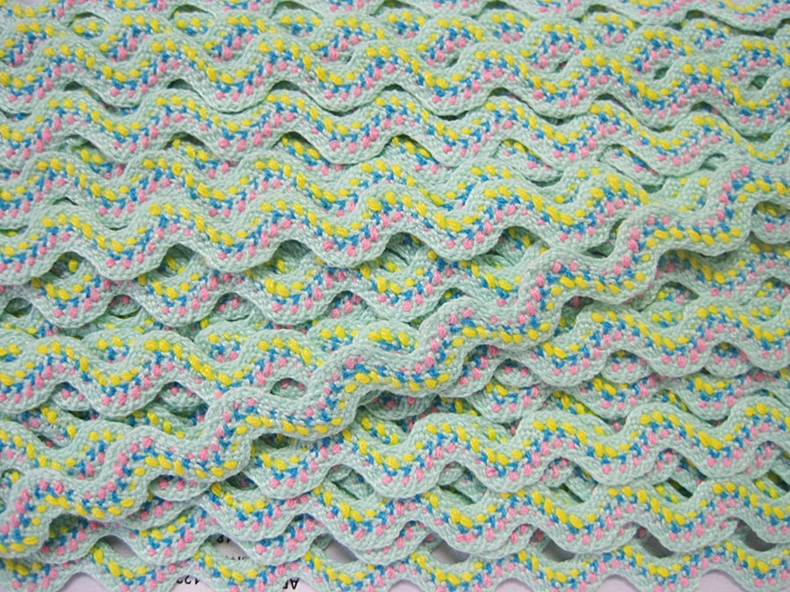 5 Yards Mint Embroidered Rick Rack Trim Embroidered trim Etsy