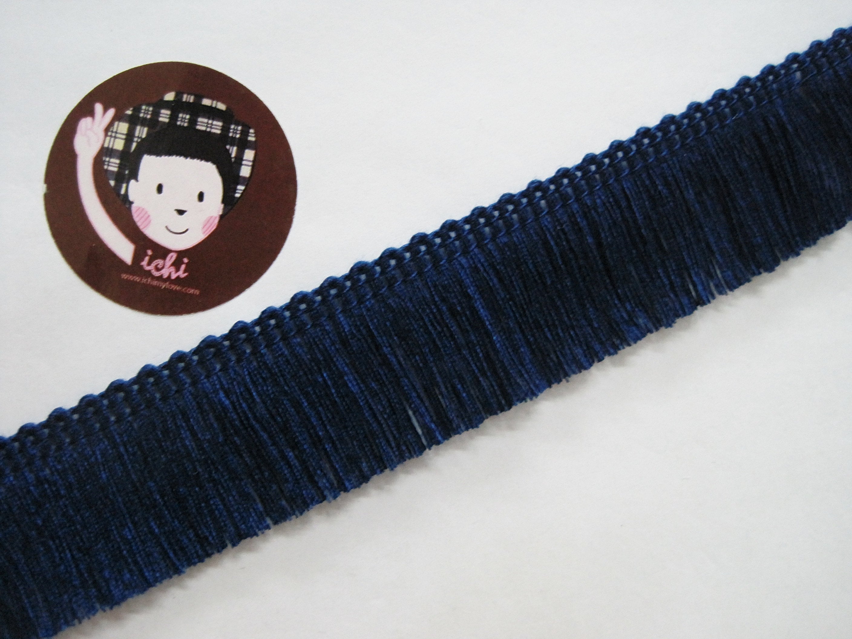 5 Yards Navy Blue Cotton Tassel Trim Blue Trim Blue tassel Etsy