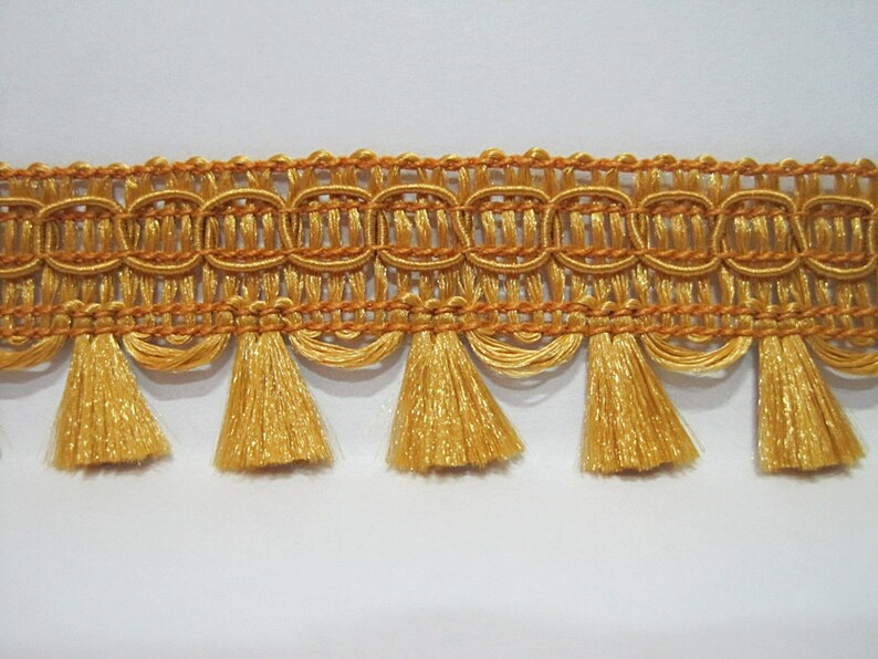 5 Yards Classic Gold Tassel Braided Trim Gold Trim Gold Etsy