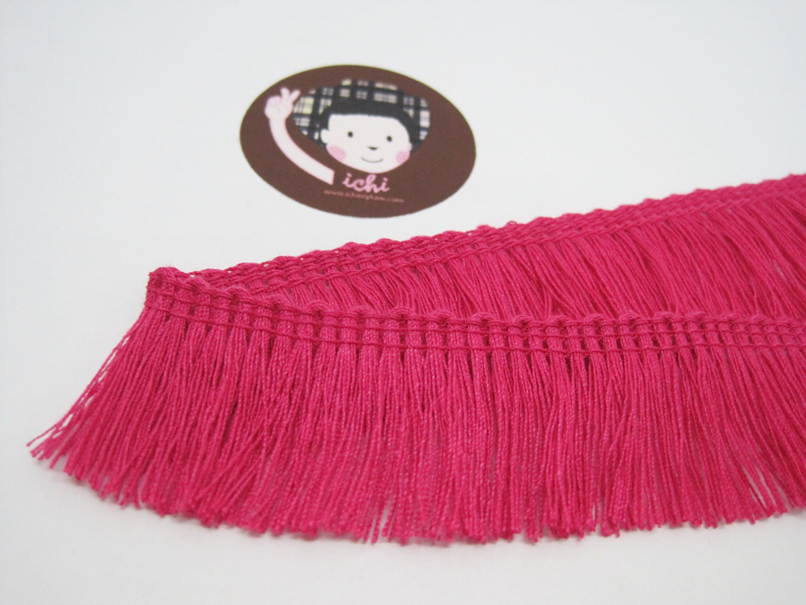 5 Yards Hot Pink Cotton Tassel Trim Pink Trim Pink Tassel Etsy UK
