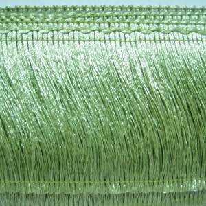 1 Yard 3 Olive Drab Green Chainette Fringe, Green Trim, Fringe tassel trim, Chainette trim, Green tassel, Green tassel trim, Wholesale image 2