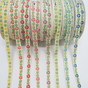 5 yards 3/8 Flower Ribbon Printed Ribbon FLower | Etsy