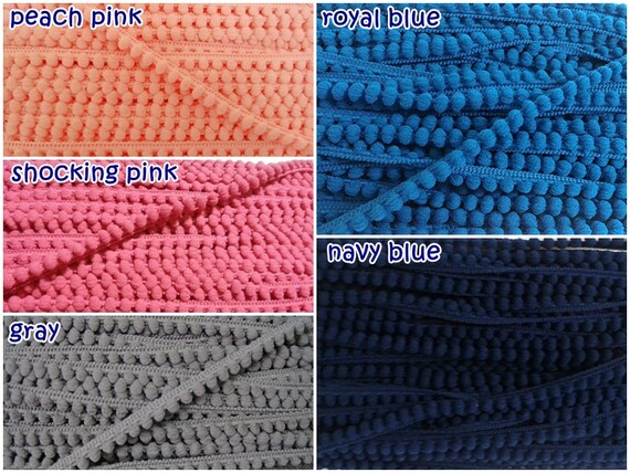 5 Yards Bordure à pompon à pompons - Ruban à pompons - Ruban