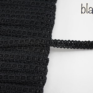5 Yards 5/16&quot; Black Braid Trim, Black Braid trim, Gimp Braid, Braided Gimp Trim, Scroll Braid Trim, Chinese Braided Trim, Black ribbon trim