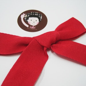 5 m 1&quot; Rotes Breites Fischgrätband, Rotes Köperband, rotes Baumwollband, Baumwollband, Band lot, Baumwoll-Köperband, rotes Fischgratband