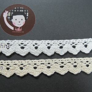 5 Yards 5/8&quot; Cotton Lace trim, Natural trim, Ivory Trim, wholesale trim, Cotton Braid, unbleached cotton trim, delicate lace, cotton braid