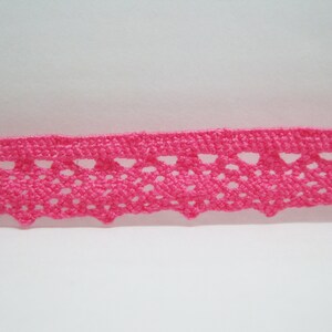 5 yards 3/8 Pink Crochet Lace Trims, Lace Trim, Crochet Lace Trim, Cotton Lace Trim, Lace Trim Ribbon, Pink Lace Trim, Pink Lace, Pink Trim Pink