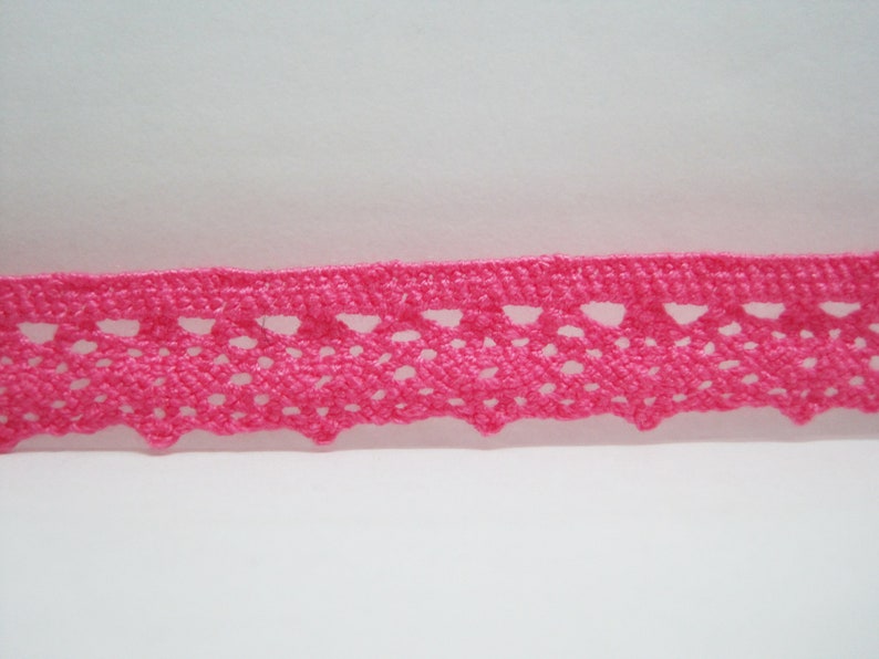 5 yards 3/8 Pink Crochet Lace Trims, Lace Trim, Crochet Lace Trim, Cotton Lace Trim, Lace Trim Ribbon, Pink Lace Trim, Pink Lace, Pink Trim Pink