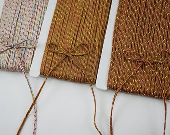 5 yardas de cordón Soutache con chispas marrones de 3 mm