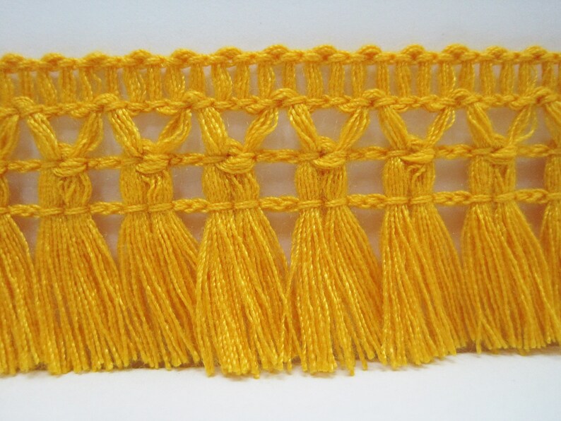 5 Yd 11/4 Orange Cotton Tassel Trim Orange Trim Etsy
