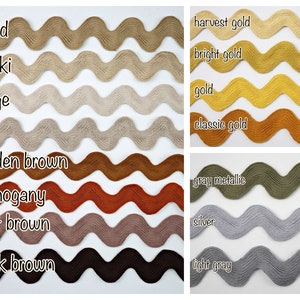 5 Yards Yellow Jumbo Rick Rack Trim, Yellow Rick Rack, Jumbo Ric Rac ...