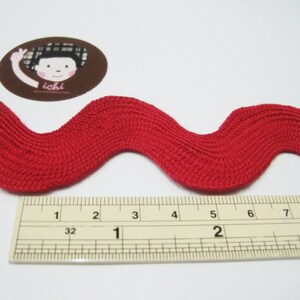 5 Yards Red Jumbo Rick Rack Trim, Red Rick Rack, Jumbo Ric Rac, Rick ...