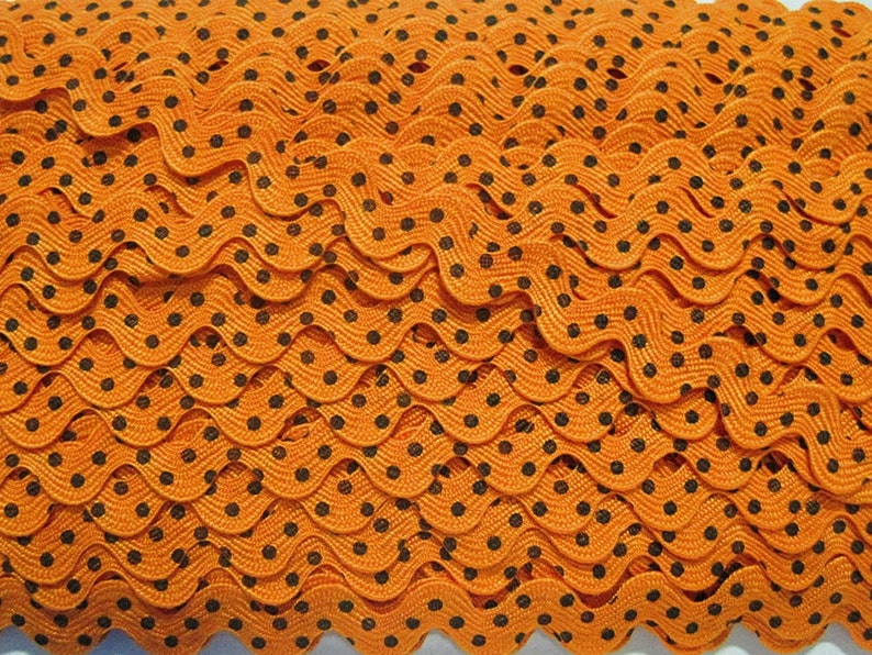 5 Yards Orange Polka Dot Rick Rack Trim Ric Rac Rick Rack Etsy