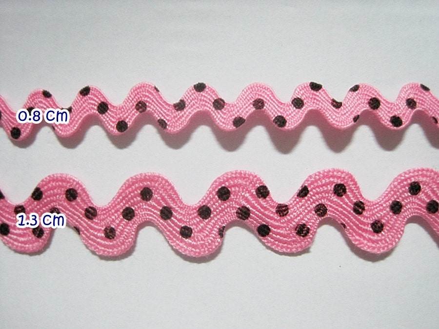 5 Yards Orange Polka Dot Mini Rick Rack Trim, Ric Rac, Rick Rack ...