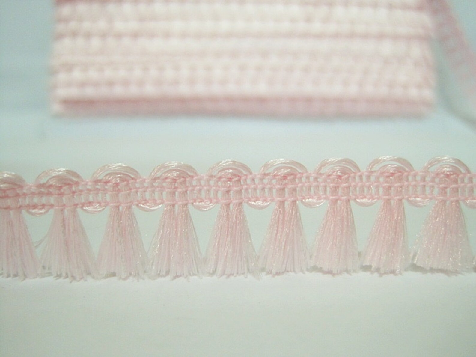5 Yards Soft Pink Mini Tassel Trim Shiny Tassel Trim Pink Etsy