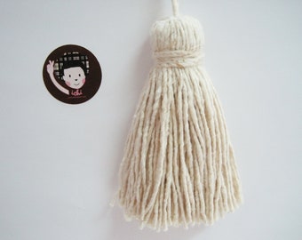 100% Cotton Tassel, Organic Cotton Tassel, Cotton Tassel, Unbleached Tassel, Accessories, Wholesale Tassels, tassel earring, natural tassel