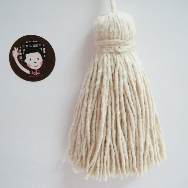 100% Cotton Tassel, Organic Cotton Tassel, Cotton Tassel, Unbleached Tassel, Accessories, Wholesale Tassels, tassel earring, natural tassel