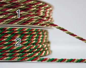 Fil Doré Et Argenté De Noël - 2 Rouleaux De 100m Chacun Pour Décorations, Emballage Cadeaux, DIY (1mm)